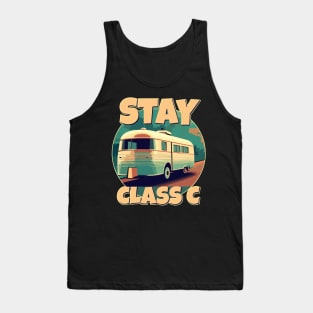 Stay Class C Camping RV Funny Glamping Happy Camper Tank Top